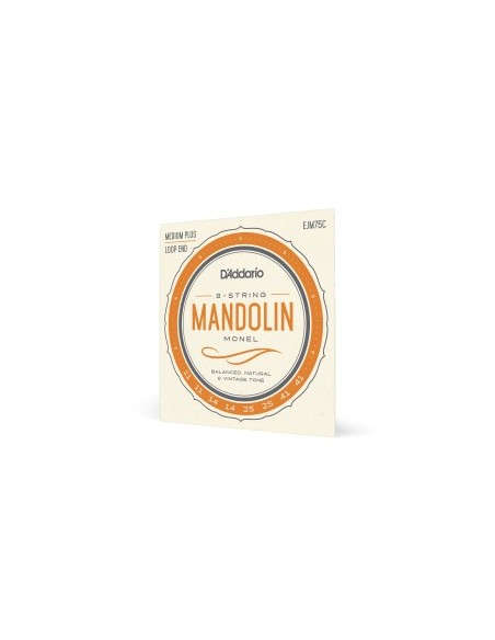 D'Addario EJM75C Mandolin Strings Monel Mandolin Strings Medium Plus 11/41 (Game)