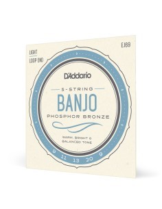 D'Addario EJ69 5 String Banjo Strings Phosphor Bronze Light 9-20 (Set)