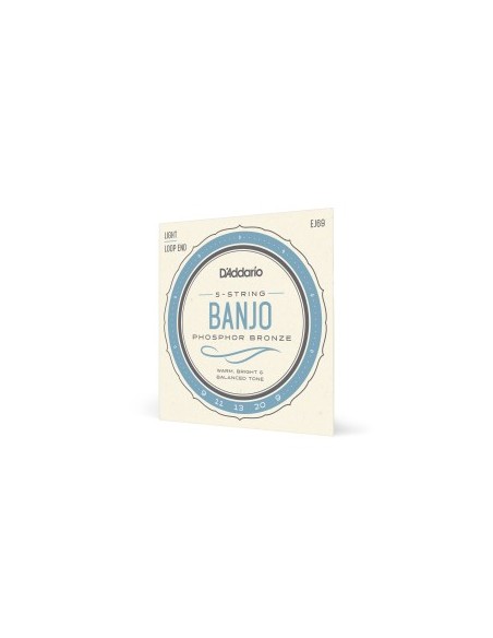 D'Addario EJ69 5 String Banjo Strings Phosphor Bronze Light 9-20 (Set)