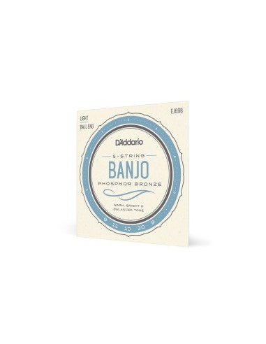 D'Addario EJ69 5 String Ball End Banjo Strings Phosphor Bronze Light 9-20 (Game)