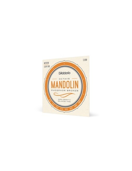 D'Addario EJ80 Phosphor Bronze Mandolin Strings Octave Mandolin Strings Medium 12-46 (Game)