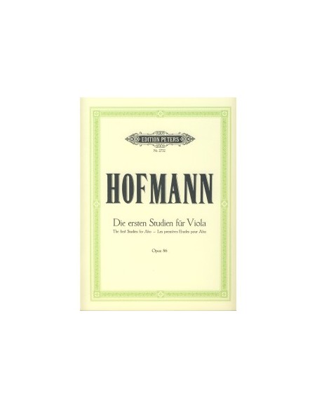 HOFMANN R.-Studies Op.86 (Primi Studi) per Viola