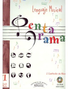 CUSTODIO J.-Pentagrama Lenguaje Musical 1º Grado Medio (Inc.CD) Castellano