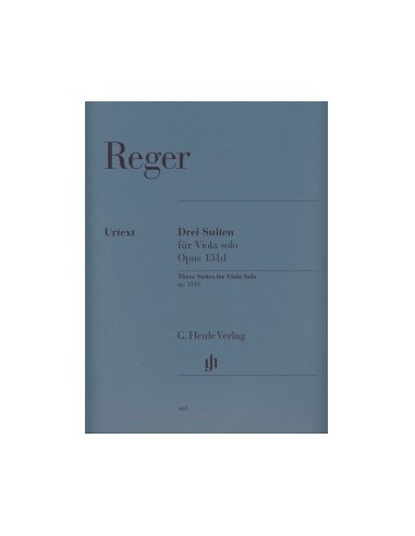 REGER M.-Suites (3) Op.131d per Viola (Urtext)