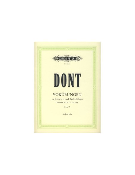 DONT J.-Preliminary Studies Op.37 for Violin (Sitt)