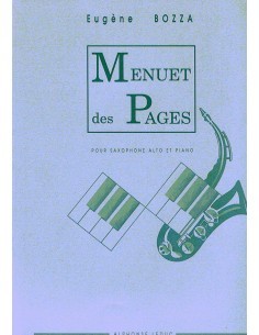 BOZZA E.-Pieces Faciles (10) nº 3: Menuet des Pages per Sassofono Mib e Pianoforte