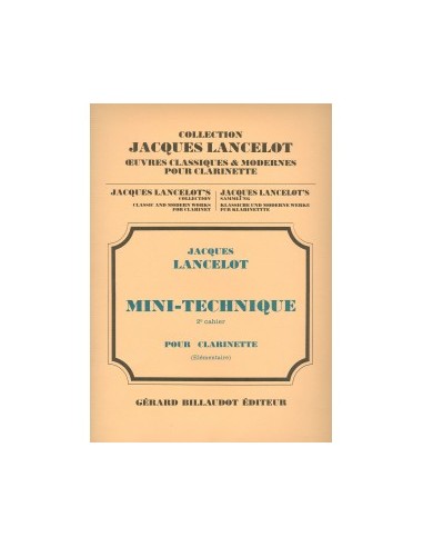 LANCELOT J.-Mini Technique Vol.2 for Clarinet