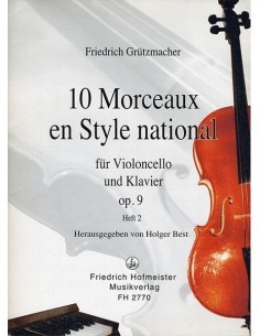 GRUTZMACHER F.-Morceaux in Style National Op.9 Vol.2 for Cello and Piano (Best)