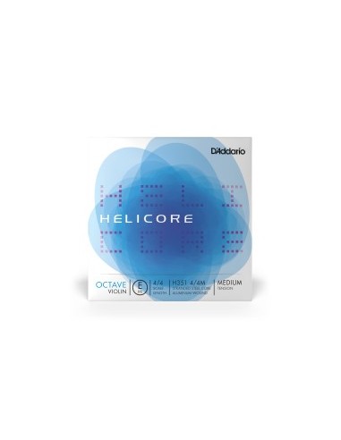 Violin String 4/4 1st (E) (E) D'Addario Helicore Octave (H351 4/4M) Medium Tension