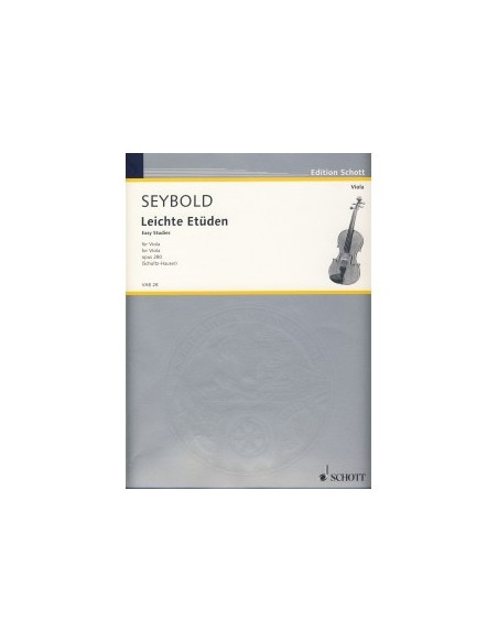 SEYBOLD A.-Easy Studies Op.280 per viola (Schultz/Hauser)