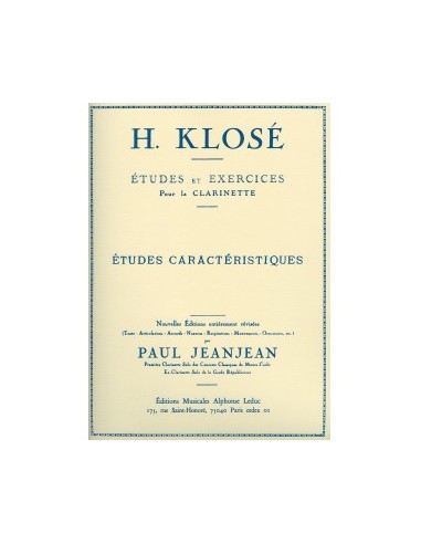 KLOSE H.E.-Characteristic Studies (20) for Clarinet