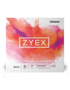 Double Bass String 3/4 2nd (D) (D) D'Addario Zyex (DZ612 3/4L) Light Tension