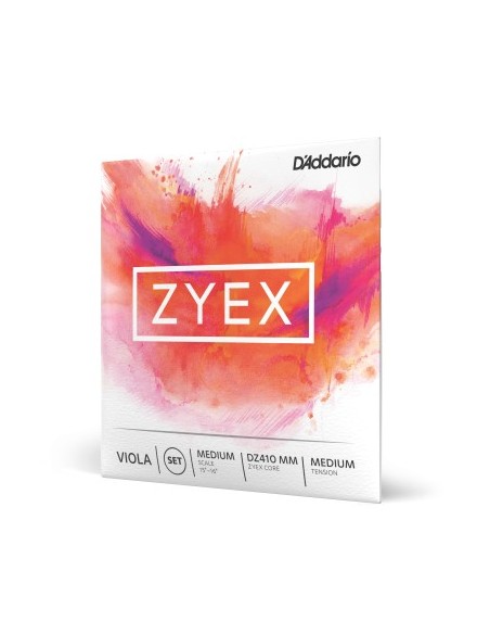 D'Addario Zyex Medium Scale 4/4 Viola Strings (DZ410 MM) Medium Tension (Game)