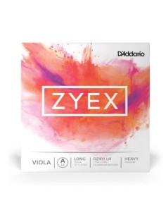 4/4 Viola String 1st (A) (A) D'Addario Zyex Long Scale (DZ411 LH) Heavy Tension