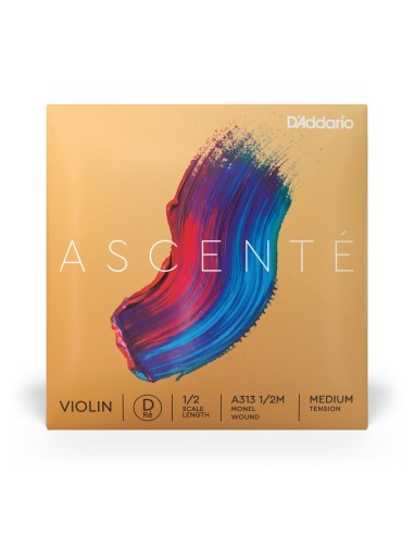 Violin String 1/2 3rd (D) (D) D'Addario Ascenté (A313 1/2M) Medium Tension
