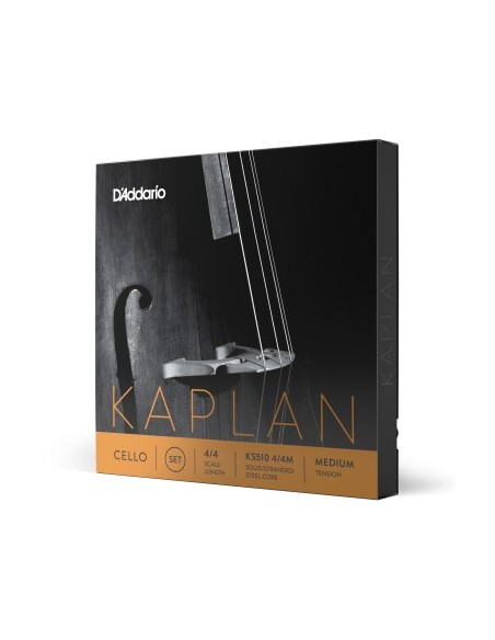 D'Addario Kaplan 4/4 Cello Strings (KS510 4/4M) Medium Tension (Set)