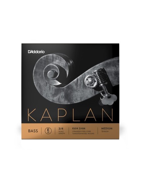 Double Bass String 3/4 4th (E) (E) D'Addario Kaplan (K614 3/4M) Medium Tension