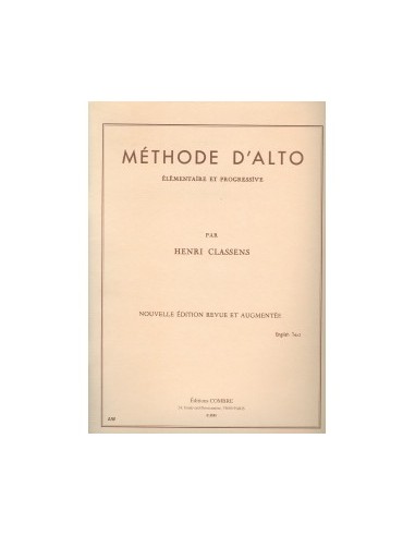 CLASSENS H.-Méthode élémentaire et progressive pour alto