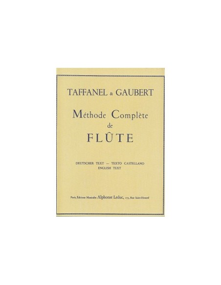 TAFFANEL & GAUBERT-Methode Completo per Flauto