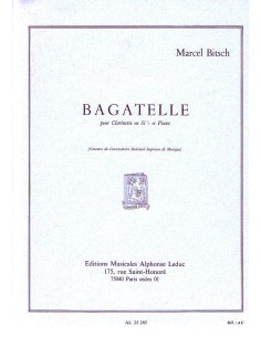 BITSCH M.-Bagatelle pour clarinette et piano