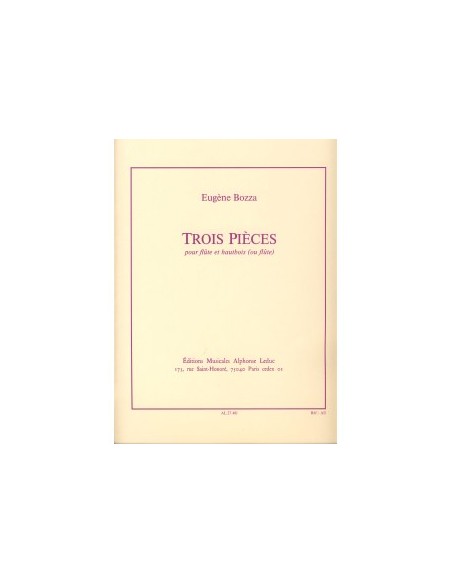 BOZZA E.-Pezzi (3) per flauto e oboe (2 flauti)