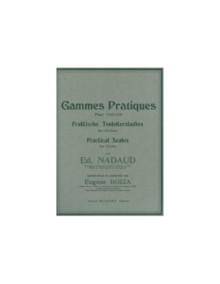 NADAUD E.-Scale pratiche per violino