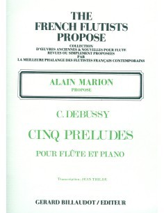 DEBUSSY C.-Preludi (5) per flauto e pianoforte (Thilde)