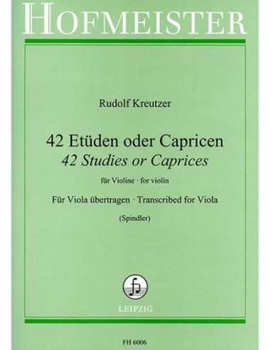 KREUTZER R.-Studi e Caprichos (42) per viola (Spindler)