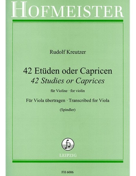KREUTZER R.-Studi e Caprichos (42) per viola (Spindler)