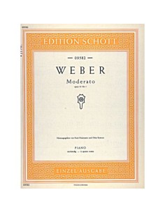 WEBER C.M.-Moderato Op.10 No. 1 for Piano 4 hands (Hermann/Sonnen)