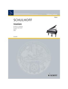 SCHULHOFF E.-Ironien for 4-hand piano