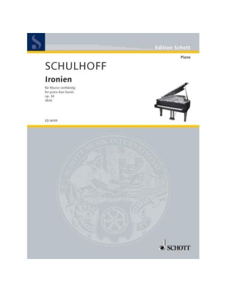 SCHULHOFF E.-Ironien für 4-händiges Klavier