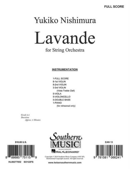 NISHIMURA Y.-Lavande String Orchestra