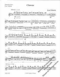 HATCH E.-Clowns pour marimba et piano 2