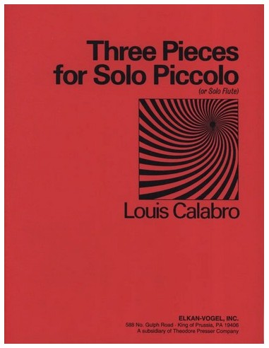 CALLABRO L.-Pieces (3) for Piccolo