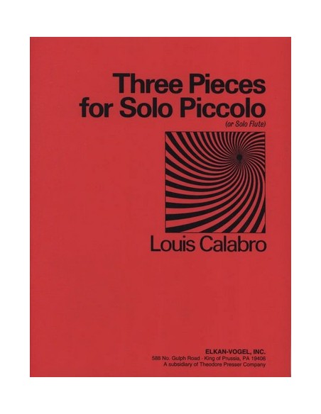 CALLABRO L.-Pieces (3) for Piccolo