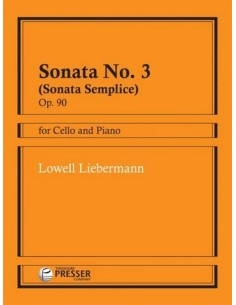 LIEBERMANN L.-Sonata nº 3 Op.90 (Semplice) para Violoncello y Piano