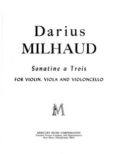 MILHAUD D.-Sonatina for String Trio