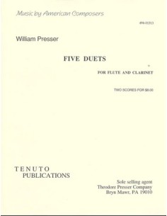 PRESSER W.-Duetti (5) per flauto e clarinetto