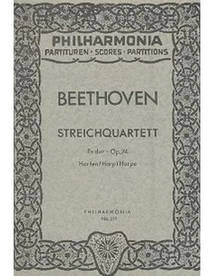 BEETHOVEN L.V.-Quartet Op. 74 in Eb Major for 2 Violins, Viola and Cello (PB) (Philharmonic)