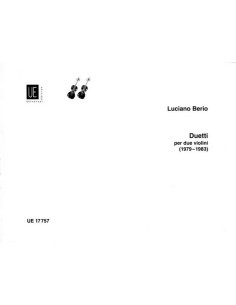 BERIO L.-Duetti (34 Duets) for 2 Violins