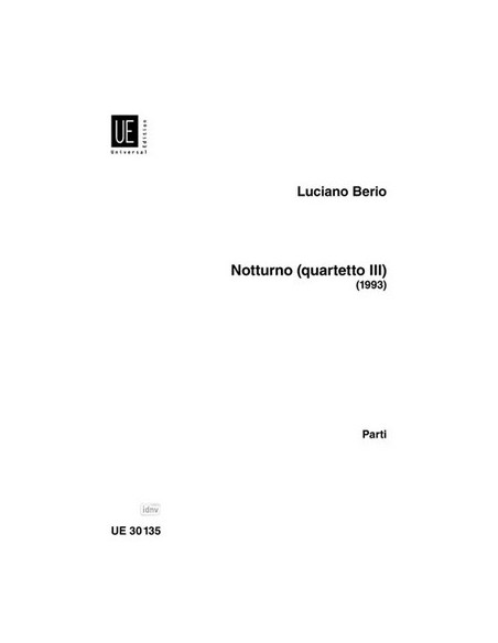 BERIO L.-Notturno (Quartet No. 3) for String Quartet (Parts)