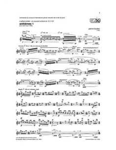 BOULEZ P.-Anthèmes 1 pour violon