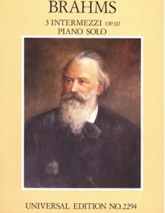 BRAHMS J.-Intermezzi Op.117 para Piano (Steuermann)