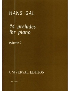 GAL H.-Préludes (24) Op.83 Vol.2 : N° 13/24 pour piano