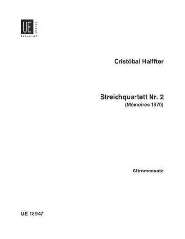 HALFFTER C.-String Quartet No. 2 (Memoires 1870) (Parts)