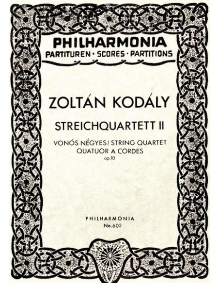 KODALY Z.-Cuarteto de Cuerda nº 2 Op.10 (PB) (Philarmonia)