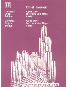 KRENEK E.-Opus 239 pour cor et orgue