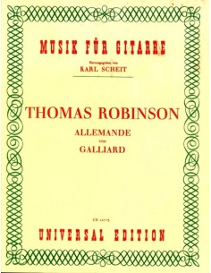 ROBINSON T.-Allemande und Galliard für Gitarre (Scheit)