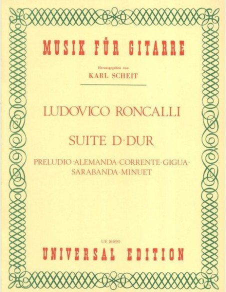 RONCALLI L.-Suite D-Dur für Gitarre (Scheit)